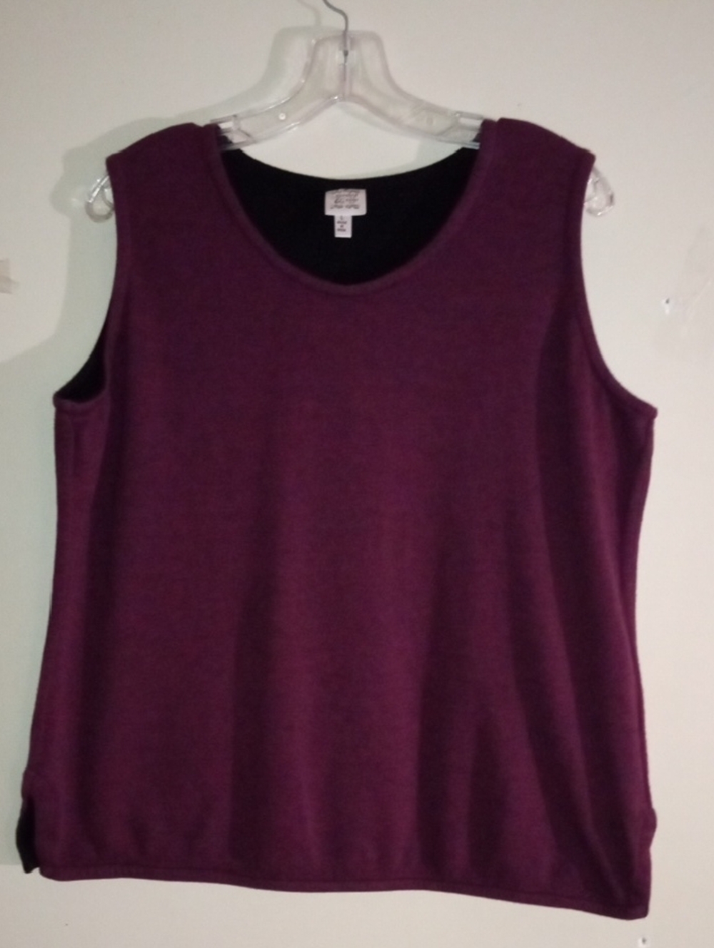 Parsley And Sage Sleeveless Scoop Neck Tank Top - Plum Cotton-Rayon Blend - Picture 2 of 7